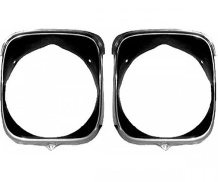 El Camino Headlight Bezels, Inner & Outer, Right, 1969