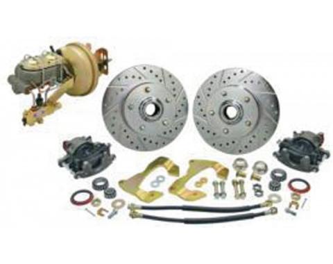 Chevelle Front Disc Brake Kit, With Booster & Stock Height Spindles, 1968-1972