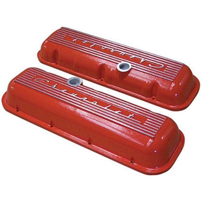 El Camino Valve Covers, Big Block, Tall Style, With Raised Cheverolet Script, 396 c.i., 427 c.i., 454 c.i., 502 c.i.