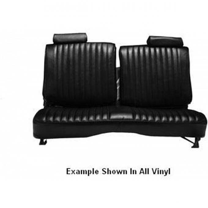 El Camino Seat Cover, Bench, Split Back, With Headrests & Center Armrest, Vinyl/Velour, 1978-1980