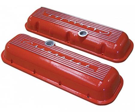 El Camino Valve Covers, Big Block, Tall Style, With Raised Cheverolet Script, 396 c.i., 427 c.i., 454 c.i., 502 c.i.