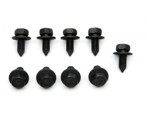 Redline Restomotive® 1964-1967 & 1969 Chevrolet Chevelle 9 Piece Hood Latch & Lock Plate Mounting Screw Set