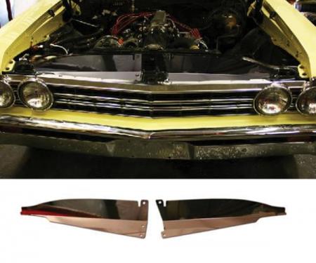 Chevelle Core Support Filler Panel, Polished Aluminum, 1967