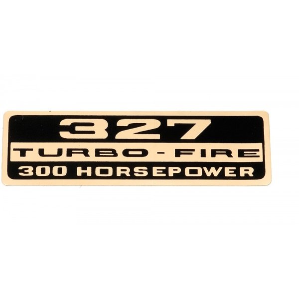 Chevelle Valve Cover Decal, 327 Turbo-Fire 300 hp, 1964-1966