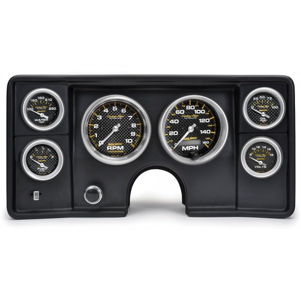 Malibu Instrument Cluster Panel, Black Finish, With Carbon Fiber Series