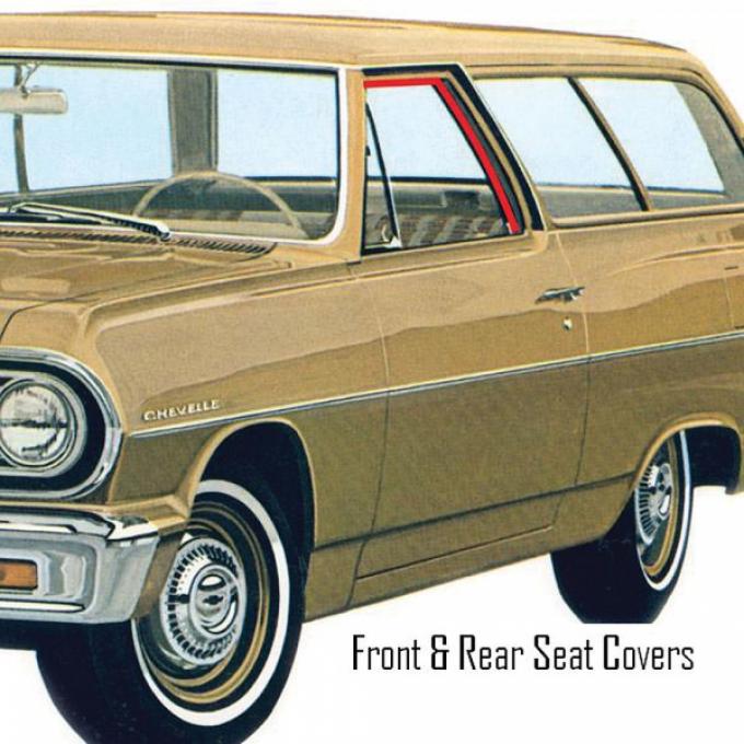 Distinctive Industries 1965 Chevelle 2-Door Station Wagon with Bench Front & Rear Upholstery Set 090055