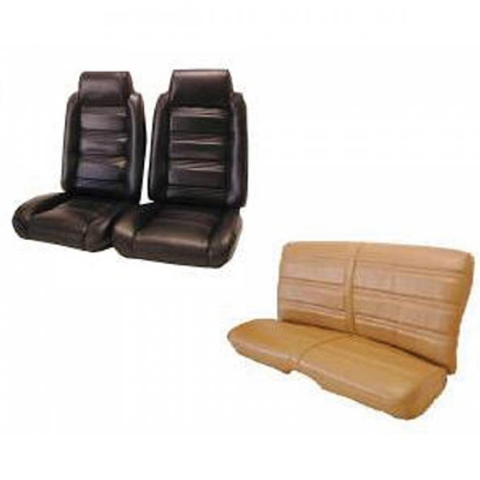 Malibu Front Bucket Seats, With Built-In Headrests & Rear Bench Seat, In Madrid Grain Vinyl, 1978-1981