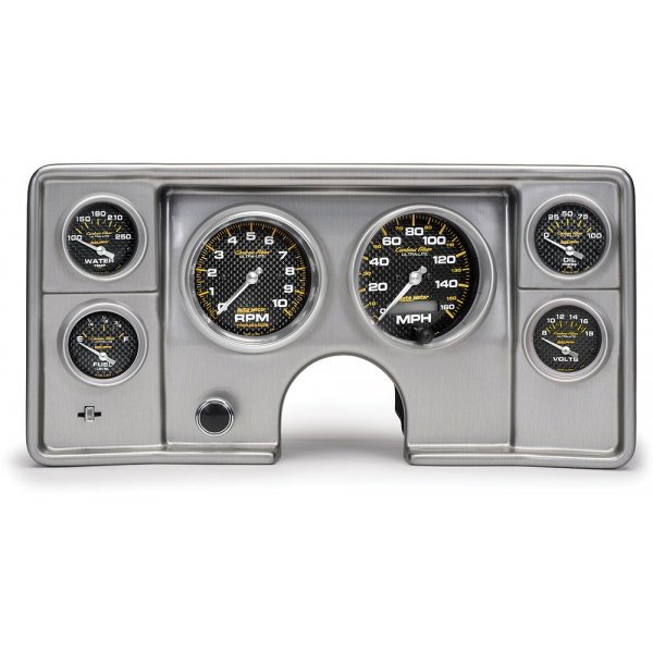 Malibu Instrument Cluster Panel, Aluminum Finish, With Carbon Fiber