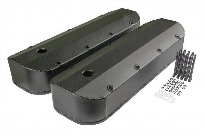 Mr. Gasket Fabricated Aluminum Valve Covers, Black Finish 6831BG