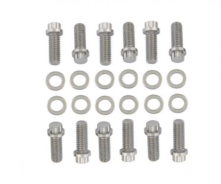 Mr. Gasket Intake Manifold Bolt Set, Chrome, 12-Point 5003