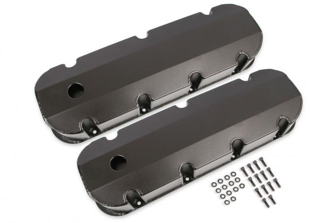 Mr. Gasket Fabricated Aluminum Valve Covers, Black Finish 6832BG