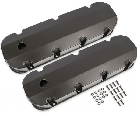 Mr. Gasket Fabricated Aluminum Valve Covers, Black Finish 6832BG