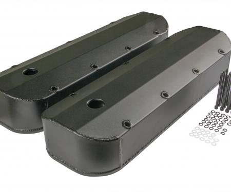 Mr. Gasket Fabricated Aluminum Valve Covers, Black Finish 6831BG