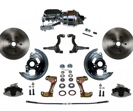 Leed Brakes Power Front Kit with Plain Rotors and Zinc Plated Calipers FC1002-L6B4