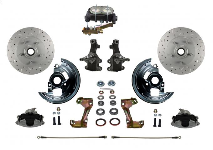 Leed Brakes Manual 2" Drop Spindle Kit with Drilled Rotors and Zinc Plated Calipers FC1003-3A1X