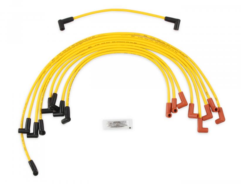 Accel Spark Plug Wire Set, 8mm, Yellow with HEI Stock Style Boots