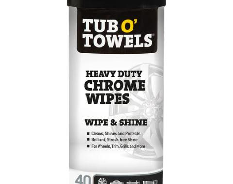 Tub O' Towels Chrome Wipes, 40-Count