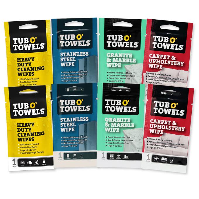 Tub O' Towels Heavy Duty Cleaning Wipes, Single Pack