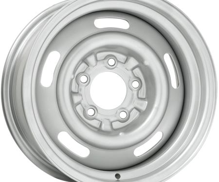 Wheel Vintiques 14x7 Camaro Style Rallye Silver  5x4.75" bolt  4.25" backspace 34-4734044