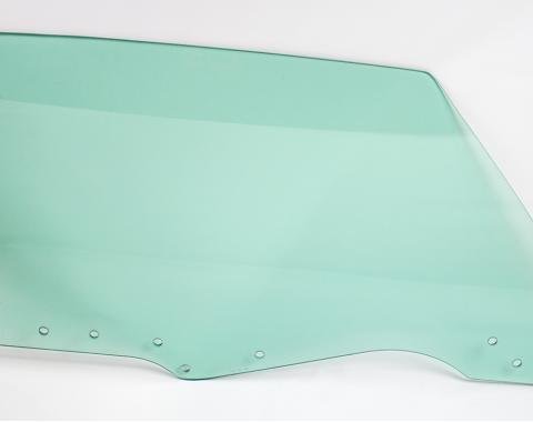 AMD Door Glass w/ 8 Holes, Green Tint, RH, 70-72 GM A-Body Coupe & Convertible; 70-72 Grand Prix 550-3470-8TR