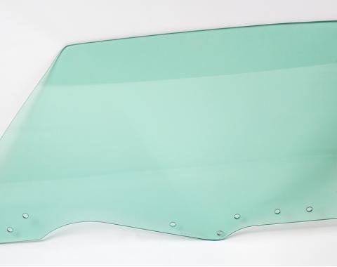 AMD Door Glass w/ 8 Holes, Green Tint, LH, 70-72 GM A-Body Coupe & Convertible; 70-72 Grand Prix 550-3470-8TL