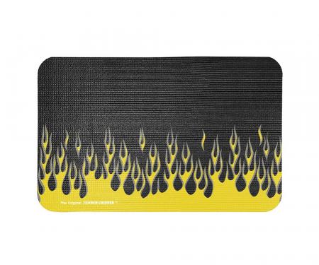 Fender Gripper Yellow and Silver Flames Mat FG2303