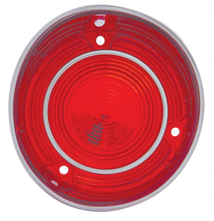 United Pacific Plastic Tail Light Lens w/Stainless Steel Trim For 1971 Malibu & Chevelle "SS" - R/H CH030R