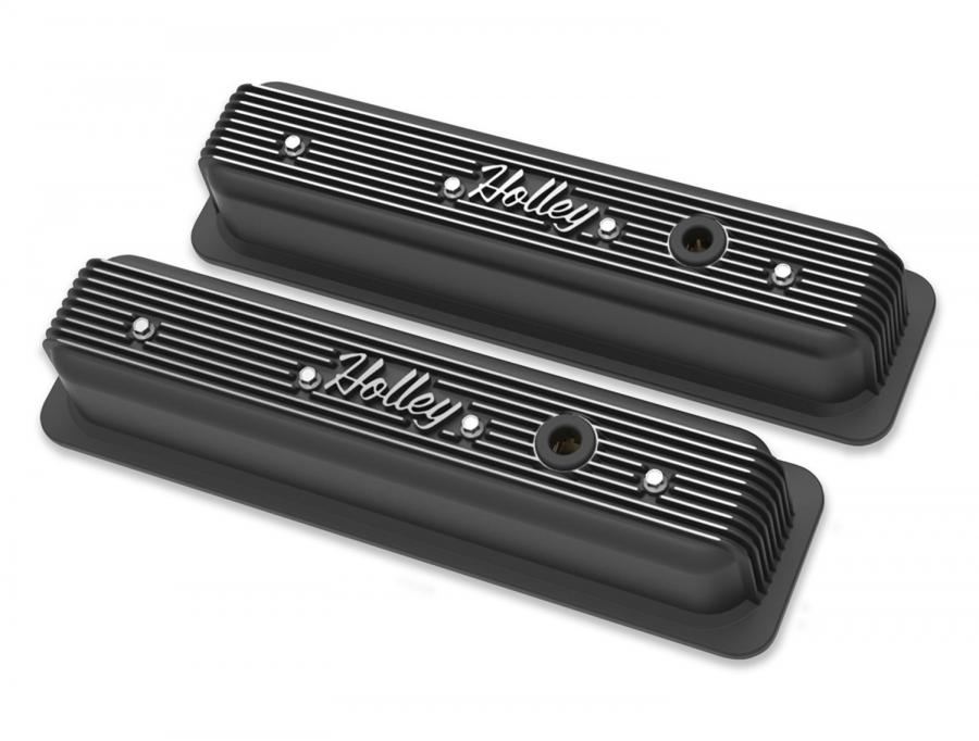 Holley Vintage Finned Valve Cover, 