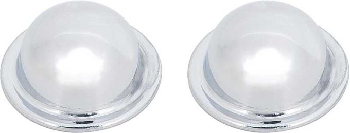 OER 1962-66 Impala, Corvair, Chevelle, Bucket Seat Pivot Caps, Chrome, Pair B99122