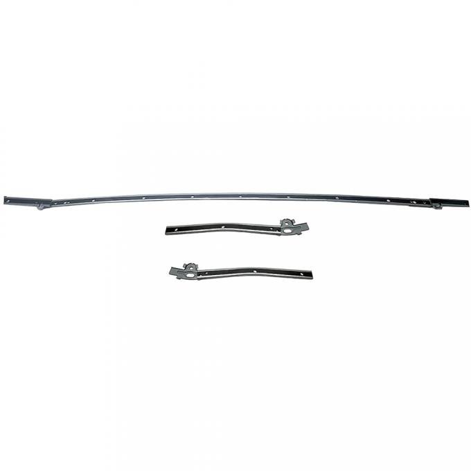 OER 1964-65 Chevelle, GM Mid Size, Convertible Top Rear Tack Strip Bow Set, Tacking Rail, Trimstick, 3-Piece CTS6465A