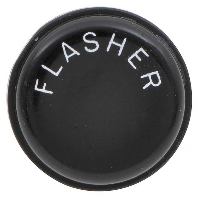 OER 19669-1972 Firebird, Cutlass, 442, F85, Grand Prix, Hazard Switch Knob, "Flasher", Black A81100