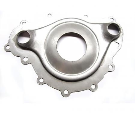 OER 1969-81 Pontiac V8, Timing/Water Pump Plate, Stainless Steel F921