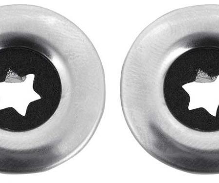 OER 1973-90, Door Lock Knob Ferrules, Wide OEM Style, Pair 1703469